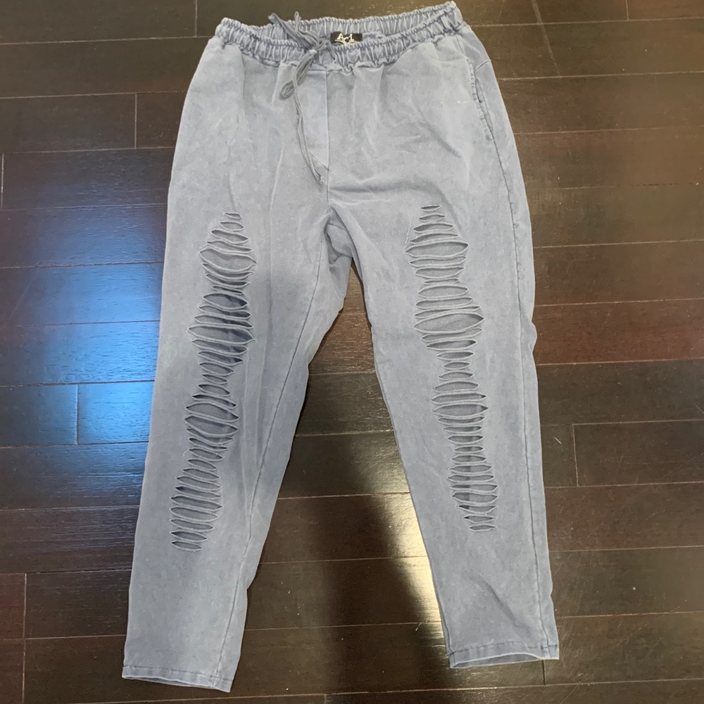 Ari Distressed Blue joggers!